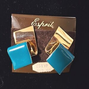 80s-90s Esprit Enamel Earrings